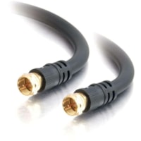 C2G RG6 Video Cable - F Connector Male - F Connector Male - 0.91m - Black