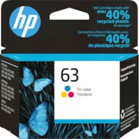 HP 63 Original Ink Cartridge - Single Pack - Inkjet - 150 Pages - Tri-color - 1 Each