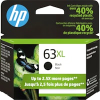 HP 63XL Original Ink Cartridge - Single Pack - Inkjet - High Yield - 430 Pages - Black - 1 Each