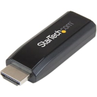 Adaptateur A/V StarTech.com - 1 Pack - 1 Pack - 1 x HDMI Mâle Audio/Vidéo numérique - 1 x HD-15 Femelle VGA, 1 x Mini Jack Femelle Audio stéréo - 1920 x 1200 Supported - Noir - 1920 x 1200 Pris en charge - Noir - 1 chaque