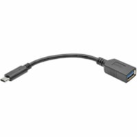 Tripp Lite by Eaton U428-06N-F USB Data Transfer Cable - 6" (152.40 mm) USB Data Transfer Cable for Smartphone, Tablet, Ultrabook, Computer - First End: 1 x USB 3.1 Type C - Male - Second End: 1 x USB 3.0 Type A - Female - 5 Gbit/s - Shielding - Nickel Plated Connector - Gold Plated Contact - Black