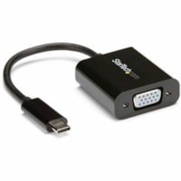 StarTech.com USB-C to VGA Adapter - Thunderbolt 3 Compatible - USB C Adapter - USB Type C to VGA Dongle Converter - Connect your MacBook, Chromebook or laptop with USB-C to a VGA monitor/projector - Hassle-free setup with reversible USB Type C connector - lightweight/compact - Thunderbolt 3 compatib