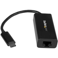 StarTech.com USB C to Gigabit Ethernet Adapter - Thunderbolt 3 - 10/100/1000Mbps - Black - USB-C to Ethernet dongle; Up to Gigabit speeds - Plug and play; USB C, Thunderbolt 3/4 - Windows 7 & up, Windows Server, macOS 10.14 & up, Linux kernel 4.11 & up (LTS only), ChromeOS, Android & iOS (iPhone 15 