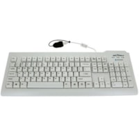 Seal Shield Silver Seal Waterproof Keyboard - SSWKSV208UK - Cable Connectivity - USB Interface - 105 Key - English (UK) - QWERTY Layout - Mac, PC - Membrane Keyswitch - White