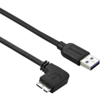 StarTech.com 1m 3 ft Slim Micro USB 3.0 (5Gbps) Cable - M/M - USB 3.0 A to Left-Angle Micro USB - USB 3.2 Gen 1 - Position your USB 3.0 Micro devices with less clutter and according to your configuration needs, with a thin, more flexible cable - 3 ft USB 3.0 A to Micro B Cable - M/M - 1m Slim Micro 