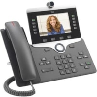 Cisco 8845 IP Phone - Corded/Cordless - Corded - Bluetooth - Wall Mountable - Charcoal - 5 x Total Line - VoIP - Enhanced User Connect License - 2 x Network (RJ-45) - PoE Ports
