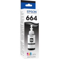 Epson T664, Black Ink Bottle - Inkjet - Black - 4000 Pages - 1