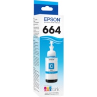 Trousse de recharge d'encre T664 - Cyan - Jet d'encre Epson - Jet d'encre - Cyan - 70 mL