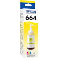 Epson T664, Yellow Ink Bottle - Inkjet - Yellow - 6500 Pages - 1