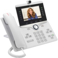 Cisco 8865 IP Phone - Corded/Cordless - Wi-Fi - Wall Mountable, Desktop - White - VoIP - IEEE 802.11a/b/g/n/ac - Enhanced User Connect License - 2 x Network (RJ-45) - PoE Ports