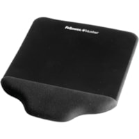 Fellowes Mouse Pad - Black - Plush, Foam, Fabric - 1