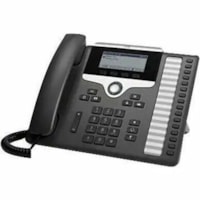 Téléphone IP 7861 - Remis à Neuf - Filaire - Filaire - Fixation au mur, De table - Charbon Cisco - 16 x Ligne Totale - VoIP - 2 x Réseasu (RJ-45) - PoE Ports