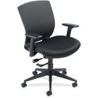 Nightingale VXO Mid-back Task Chair - Black Fabric Seat - Black Back - 5-star Base - 1 Each