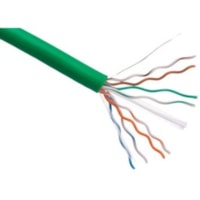 Axiom CAT6 23AWG 4-Pair Solid Conductor 550MHz Bulk Cable Spool 1000FT (Green) - 1000 ft Category 6 Network Cable for Network Device - First End: 1 x Bare Wire - Second End: 1 x Bare Wire - 23 AWG - Green