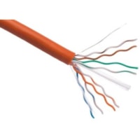 Axiom CAT6 23AWG 4-Pair Solid Conductor 550MHz Bulk Cable Spool 1000FT (Orange) - 1000 ft Category 6 Network Cable for Network Device - First End: 1 x Bare Wire - Second End: 1 x Bare Wire - 23 AWG - Orange