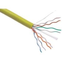 Axiom CAT6 23AWG 4-Pair Solid Conductor 550MHz Bulk Cable Spool 1000FT (Yellow) - 1000 ft Category 6 Network Cable for Network Device - First End: 1 x Bare Wire - Second End: 1 x Bare Wire - 23 AWG - Yellow