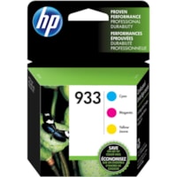 HP 933 Original Standard Yield Inkjet Ink Cartridge - Cyan, Yellow, Magenta - 3 / Pack - 330 Pages (Per Cartridge)