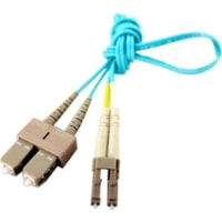 Axiom LC/SC BENDnFLEX Silver MMD OM4 50/125 Plenum Bend Insensitive Fiber 0.5m - 1.6 ft Fiber Optic Network Cable for Network Device - First End: 1 x SC Network - Male - Second End: 1 x LC Network - Male - Patch Cable - OFNP - 50/125 µm - Silver 