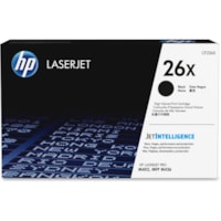 HP 26X Original High Yield Laser Toner Cartridge - Black - 1 Each - 9000 Pages