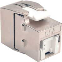 Tripp Lite by Eaton Toolless Shielded Cat6a Keystone Jack - Gray - 1 x RJ-45 Network Female - Shielding - Gray 