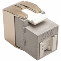 Tripp Lite by Eaton Toolless Cat6a Keystone Jack - Gray - 1 x RJ-45 Network Female - Gray 