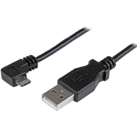 StarTech.com 1m 3 ft Right Angle Micro-USB Charge-and-Sync Cable M/M - USB 2.0 A to Micro-USB - 30/24 AWG - Charge power-hungry mobile devices with this 24AWG Micro-USB cable - 1m Right Angle Micro USB Cable M/M - 3 ft Angled Micro USB Cable - USB Charging Cable - 3' USB to Micro USB Charging Cable 