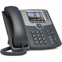 Téléphone IP SPA525G2 - Remis à Neuf - Avec fil/Sans fil - Wi-Fi, Bluetooth - Gris foncé, Argenté Cisco - 5 x Ligne Totale - VoIP - 3,2 po (81,28 mm) LCD - IEEE 802.11b/g - 2 x Réseasu (RJ-45) - PoE Ports