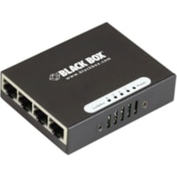 Commutateur Ethernet LGB304AE 4 Ports - Gigabit Ethernet - 10/100/1000Base-TX Black Box - 4 Ports - Gigabit Ethernet - 10/100/1000Base-TX - 2 Couche supportée - Paire torsadée - Bureau - 1 Année Garantie limitée