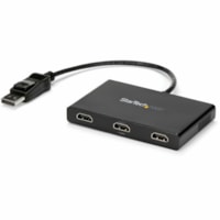 StarTech.com 3-Port Multi Monitor Adapter, DisplayPort to 3x HDMI MST Hub, Triple 1080p, Video Splitter for Extended Desktop Mode, Windows - 3-port DisplayPort to HDMI multi-monitor adapter drives 3x 1080p 60Hz or 2x 4K 30Hz HDMI displays to extend desktop - DP 1.2/HBR2/MST (multi stream transport) 