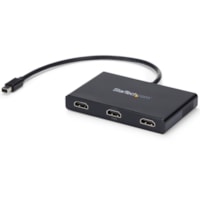 StarTech.com 3-Port Multi Monitor Adapter, Mini DisplayPort to HDMI MST Hub, 3x 1080p, Video Splitter for Extended Desktop Mode, Windows - 3-port Mini DisplayPort to HDMI multi-monitor adapter drives triple 1080p 60Hz or dual 4K 30Hz HDMI displays to extend your desktop - DP 1.2/HBR2/MST (multi stre