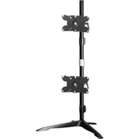 Amer Dual Monitor Stand Vertical Mount Max 32" Monitors - Up to 32" (812.80 mm) Screen Support - 52.91 lb (24000 g) Load Capacity - 37.99" (964.95 mm) Height x 12.09" (307.09 mm) Width - Aluminum Alloy, Steel 