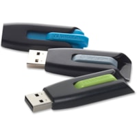 Clé USB Store 'n' Go V3 16 Go USB 3.2 (Gen 1) Type A - Bleu, Vert, Gris Microban - 16 Go - USB 3.2 (Gen 1) Type A - Bleu, Vert, Gris - À vie Garantie - 3 / emballage