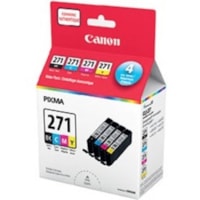 Canon CLI-271 Original Inkjet Ink Cartridge - Black, Cyan, Magenta, Yellow Pack - Inkjet Pack