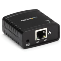 StarTech.com 10/100Mbps Ethernet to USB 2.0 Network LPR Print Server - USB Print Server with 10Base-T/100Base-TX Auto-sensing - Share a standard USB printer with multiple users over an Ethernet network - 10/100Mbps Ethernet to USB 2.0 network LPR print server - USB 10/100 Mbps print server / network