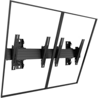 Chief Fusion LWM2X1UP Wall Mount for Menu Board - Black - Height Adjustable - 2 Display(s) Supported - 40" (1016 mm) to 55" (1397 mm) Screen Support - 250 lb (113398.09 g) Load Capacity