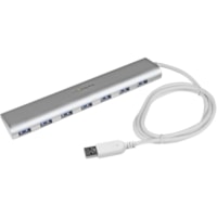 Concentrateur USB - USB - Externe - Argenté, Blanc StarTech.com - USB - Externe - 7 Port(s) USB - 7 Port(s) USB 3.0