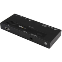 StarTech.com Boîte de Commutation Audio/Vidéo VS421HD4KA - 3840 × 2160 - 4K - 4 x 1 - Affichage, Projecteur, Ordinateur, Décodeur, Console de jeu, Récepteur A/V, Lecteur DVD, Lecteur Blu-ray - 1 x HDMI Sortie