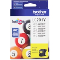 Brother Innobella LC201 Original Standard Yield Inkjet Ink Cartridge - Yellow - 1 Each - 260 Pages