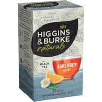 Higgins & Burke Naturals Earl Grey Black Tea Bags Black Tea - Black Tea - 20 / Pack