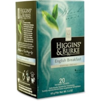 Thé Higgins & Burke Naturals - Thé noir - 20 Sachets de thé - 20 / boîte