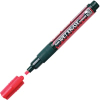 Pentel Wet Erase Chalk Marker - Chisel Marker Point - Red Ink - Chalk-based - 1 Each