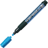 Pentel Wet Erase Chalk Marker - Chisel Marker Point - Blue Ink - Chalk-based - 1 Each