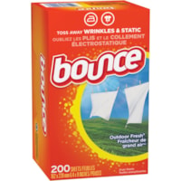 Bounce 4-in-1 Dryer Sheets - For Fabric - Sheet - Fresh Scent - Machine Washable - White - 1 Each