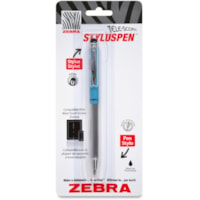 Zebra Pen Telescopic Ballpoint Stylus Pen - 1 - 0.31" (8 mm) - Ocean Blue