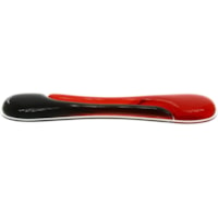 Kensington Duo Gel Keyboard Wrist Rest - 1.50" (38.10 mm) x 5.16" (131.06 mm) x 22.63" (574.80 mm) Dimension - Black, Red - Gel - 1 Pack