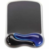 Repose-poignets Duo Gel Kensington - Noir, Bleu - Gel, Vinyle - Souris