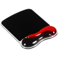 Tapis de souris Duo Gel Kensington - Noir, Rouge - Gel, Vinyle