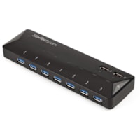 StarTech.com 7-Port USB 3.0 Hub plus Dedicated Charging Ports - 2 x 2.4A Ports - Desktop USB Hub and Fast-Charging Station - Add seven USB 3.0 (5Gbps) ports to your computer plus fast-charge two mobile devices - 7-Port USB 3.0 Hub plus two Dedicated Charging Ports - USB hub w/ 2 x 2.4A Fast-Charging