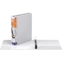 QuickFit QuickFit PRO Single Touch D-ring View Binder - 1 1/2" (38.10 mm) Binder Capacity - Fastener(s): D-Ring - Pocket(s): Inside Front & Back - Polypropylene - White - Ink-transfer Resistant, Gap-free Ring, Antimicrobial, Lockable - 1 Each