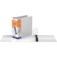 Davis QuickFit PRO Single Touch D-ring View Binder - 5" (127 mm) Binder Capacity - Fastener(s): D-Ring - Polypropylene - White - Ink-transfer Resistant - 1 Each